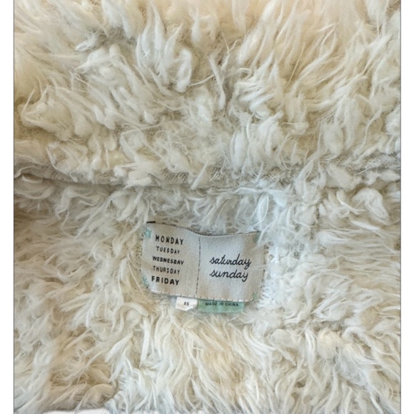 Saturday Sunday by Anthropologie Sherpa Moto Faux Suede Zip Up Vest Size: XS - Picture 11 of 12